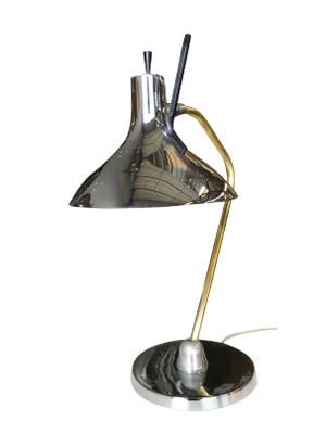 1950s Mid Century Anglepoise Chrome Desk Lamp by Prescolite