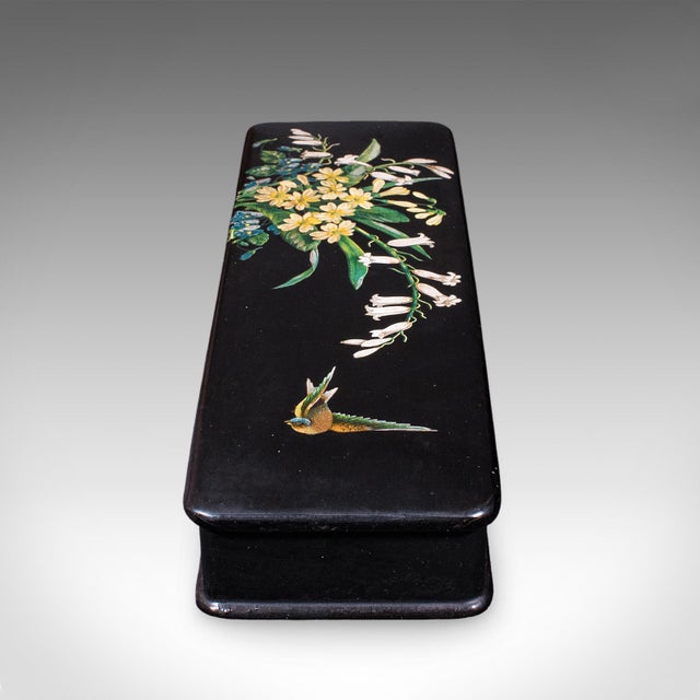 Vintage Japanned Pen Box, Japanese, Lacquer, Calligrapher's Quill Case, Art Deco For Sale - Image 6 of 10