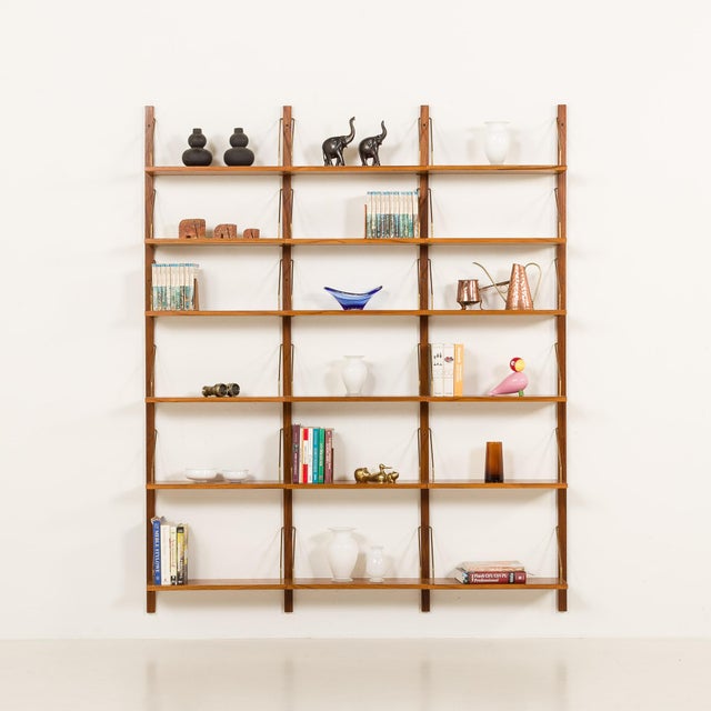 Mid-Century Modern Danish Teak Three Bay Shelving Unit in the style of Poul Cadovius, 1960s For Sale - Image 3 of 11