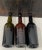 19th Century Stitched Leather Wine Bottle Storage Case With Three Old Bottles For Sale - Image 9 of 12