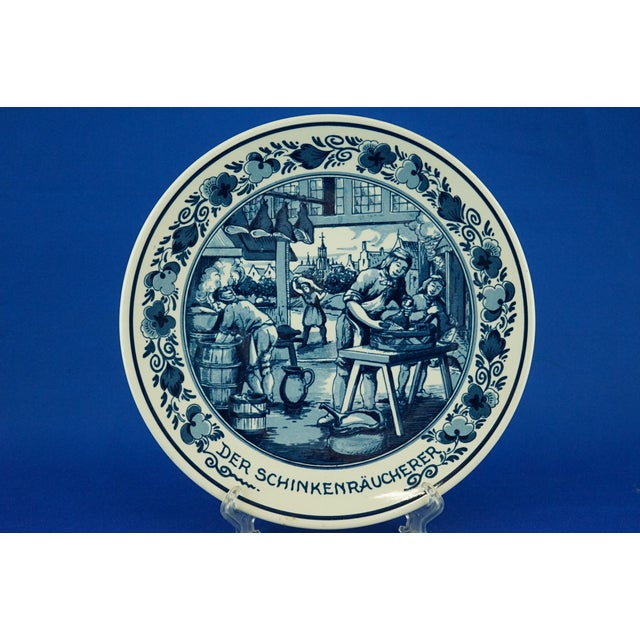 20th Century Dutch Porcelain Plates by Royal Goedewaagen of Delft Blue, Holland, 1940s, Set of 3 For Sale - Image 12 of 18