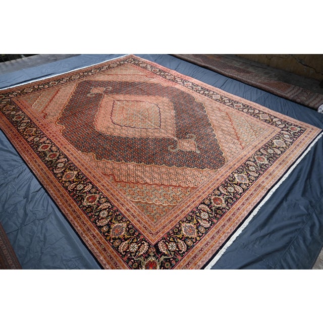 Persian Vintage Large Area Rug 9'9 X 12'10 Ft For Sale - Image 4 of 6