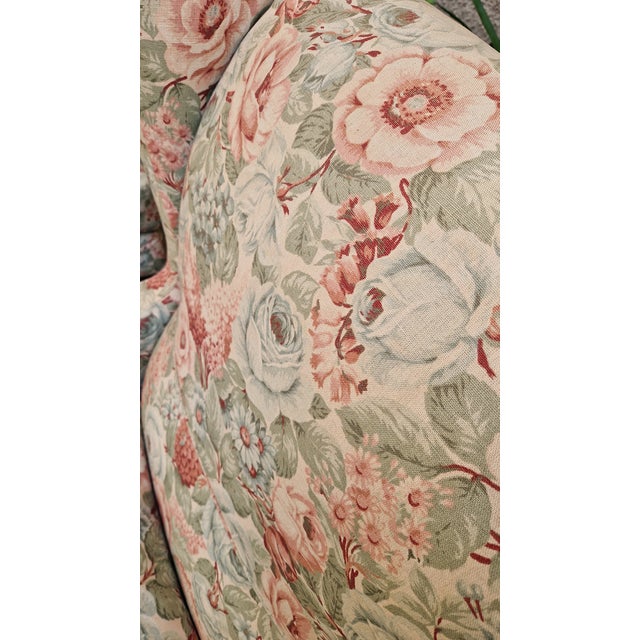 Square Lounge Chairs in Floral Fabric, Set of 2 For Sale - Image 11 of 12