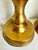 Here is a stylish pair of contemporary faux bamboo table lamps with a warm brushed gold finish. The tall, slender bases...