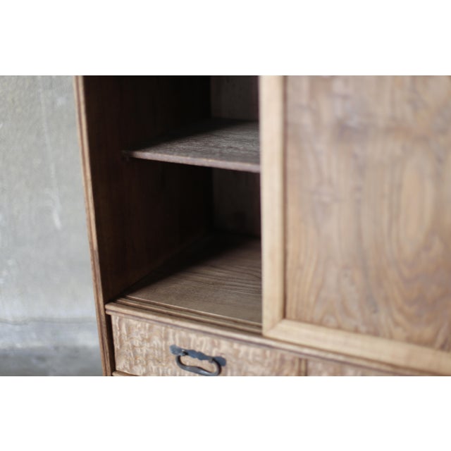 Wood Japanese Antique Nt Tansu 1920s-1940s / Natural Color / Cabinet For Sale - Image 7 of 10