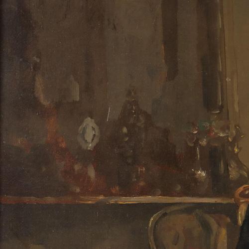 Giuseppe Amisani, Portrait, Oil on Canvas For Sale - Image 7 of 12
