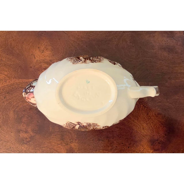 Ceramic Vintage Johnson Brothers Gravy Boat and Relish Underplate England 2-Pieces For Sale - Image 7 of 11