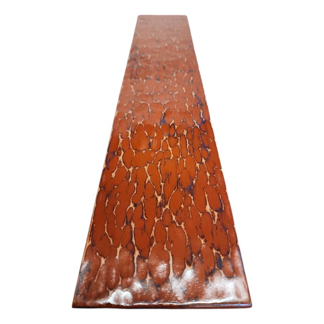 Red & Blue Textured Minimal Shelf For Sale