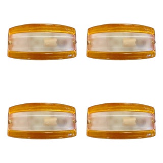 Vintage Wall Lights from Mazzega, 1970, Set of 4 For Sale