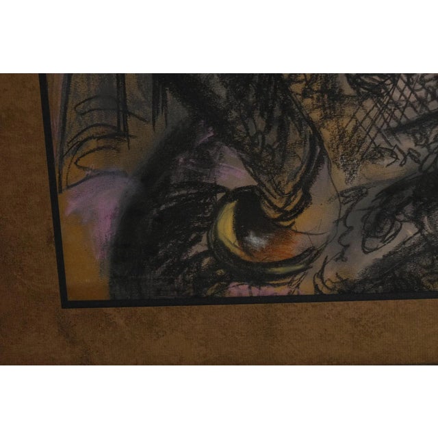 Pastel Portrait of a Woman in a Black Lace Mantilla, Signed R. Casas, Reframed With Museum Glass For Sale - Image 4 of 14