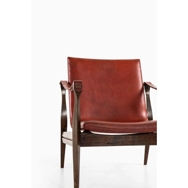 1950s Easy Chair by Karen & Ebbe Clemmensen for Fritz Hansen, Denmark For Sale - Image 5 of 11