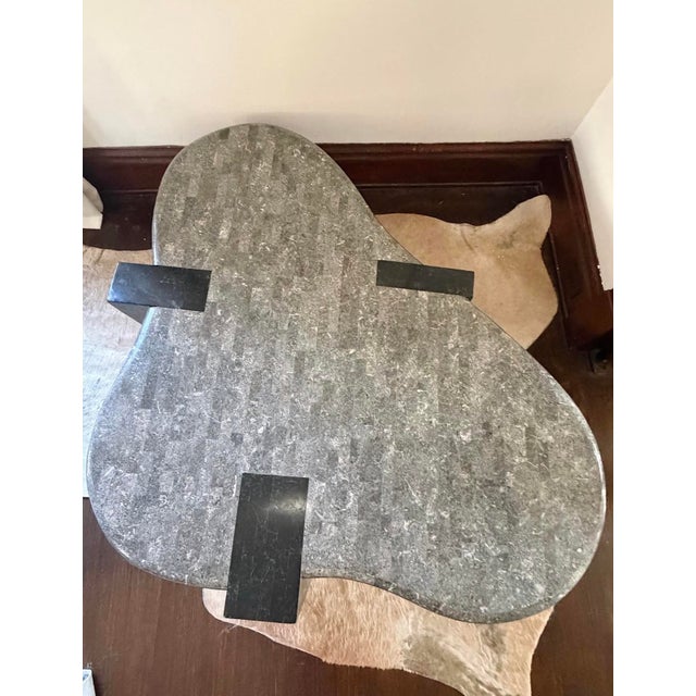 Postmodern Late 20th Century Postmodern Maitland Smith Tessellated Stone Biomorphic Coffee Table For Sale - Image 3 of 6