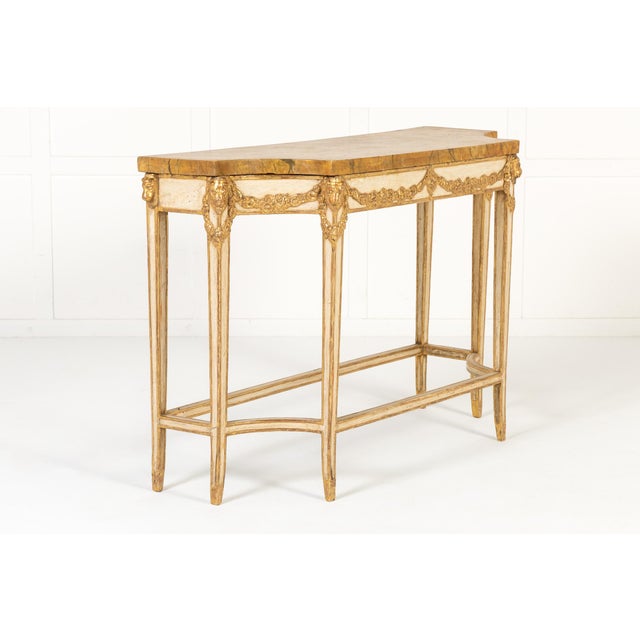 19th Century Italian Paint and Gilt Console Table For Sale - Image 12 of 12