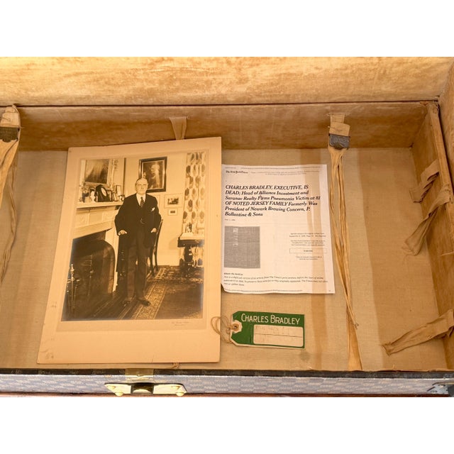 Rare Early Louis Vuitton Damier Steamer Trunk with Ballantine Family Provenance For Sale - Image 4 of 18