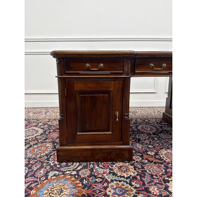 Large English Partner Desk For Sale - Image 9 of 18
