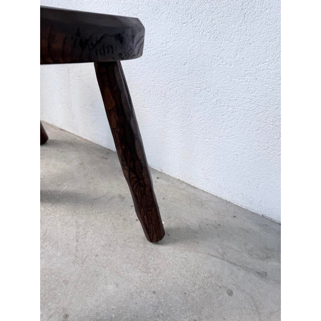 Oak Tripod Stools, 1950s, Set of 2 For Sale - Image 16 of 18