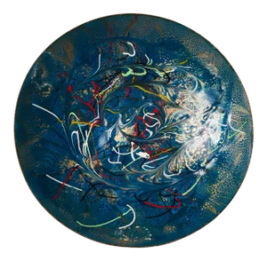 1970s Pollack Inspired Enamel Bowl