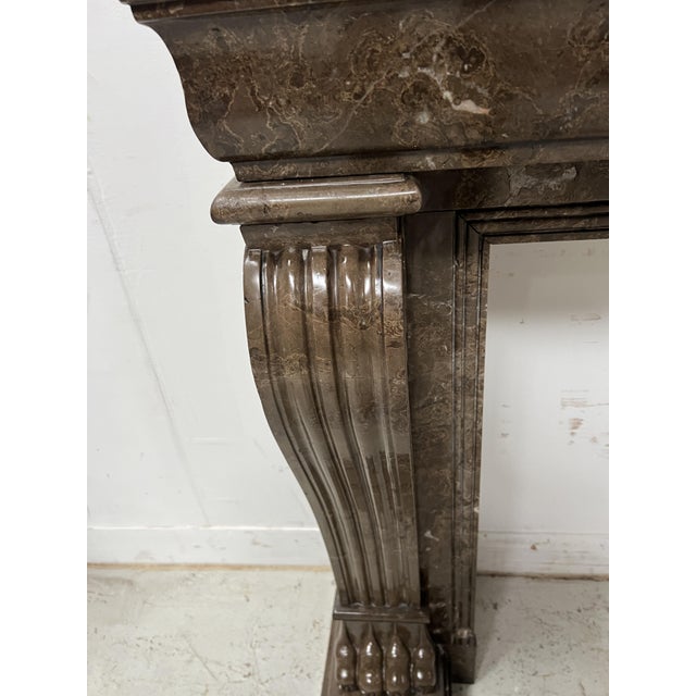 Napoleon III Fireplace with Claw Feet in Speckled Marble, 1800s For Sale - Image 13 of 18