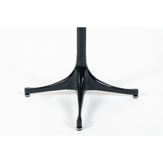 Mid Century George Nelson Pedestal Side Table for Herman Miller Black Laminate For Sale - Image 10 of 12