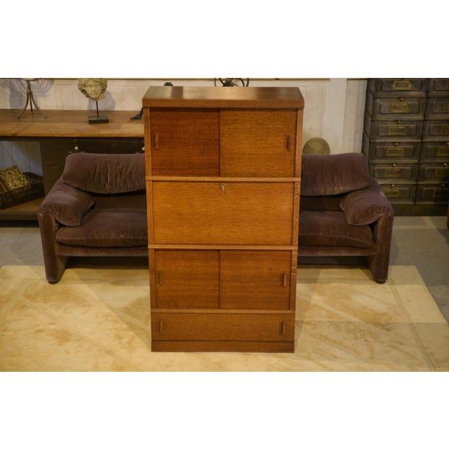Vintage Oak Secretaire, 1980s For Sale - Image 9 of 15