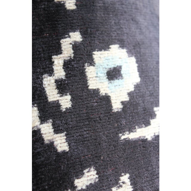 Textile Contemporary Silk Velvet Ikat Pillow Cover Bohemian Pillow For Sale - Image 7 of 10
