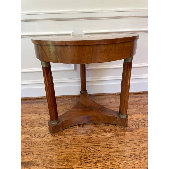 Wood Mid 19th Century French Empire Gueridon Round Table For Sale - Image 7 of 7