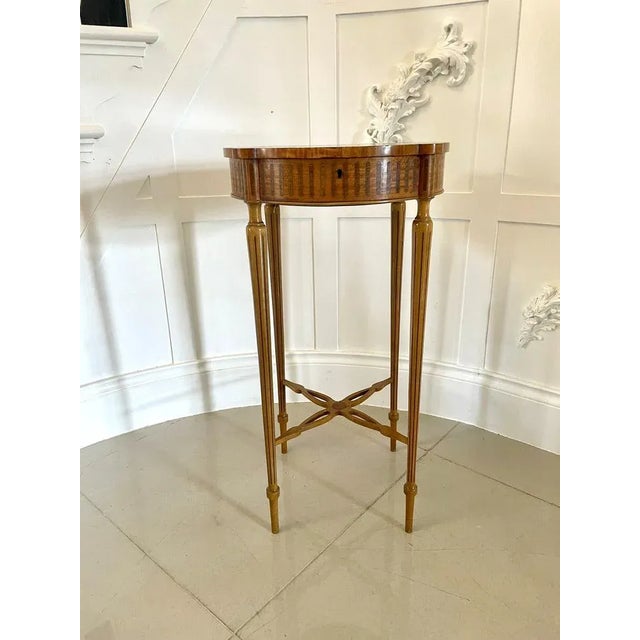 Antique Satinwood Inlaid Centre Table For Sale - Image 3 of 12
