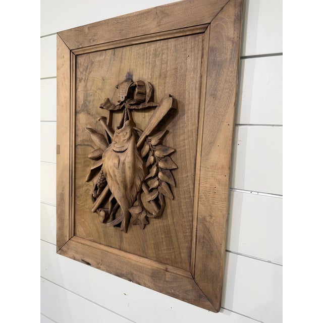 Cabin Black Forest Oak Wall Panel Fish Motif For Sale - Image 3 of 6