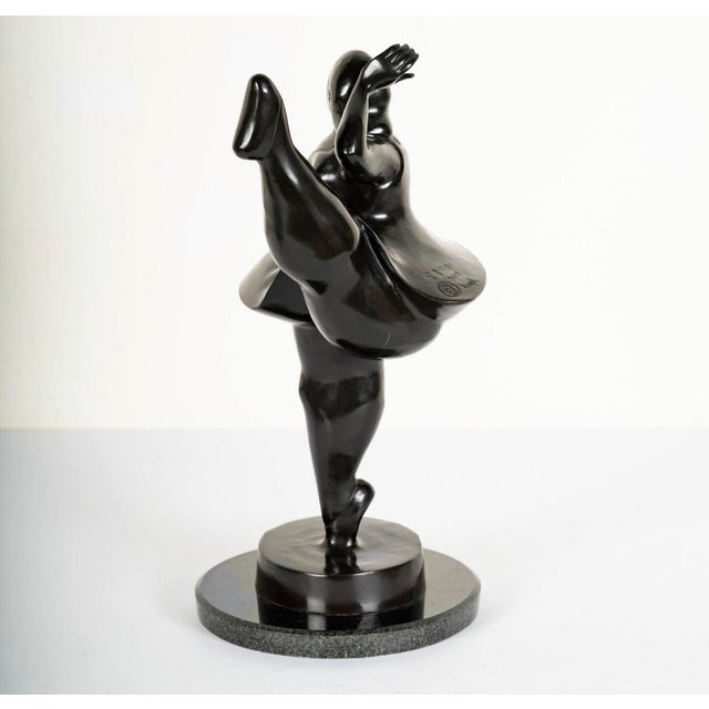 Contemporary Exceptional Bronze Foundry Edition Ballerina Sculpture After Fernando Botero, Cast at Fonderia Mariani, Italy For Sale - Image 3 of 7