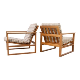 Model 2256 Lounge Chairs by Børge Mogensen for Fredericia, 1960s, Set of 2 For Sale