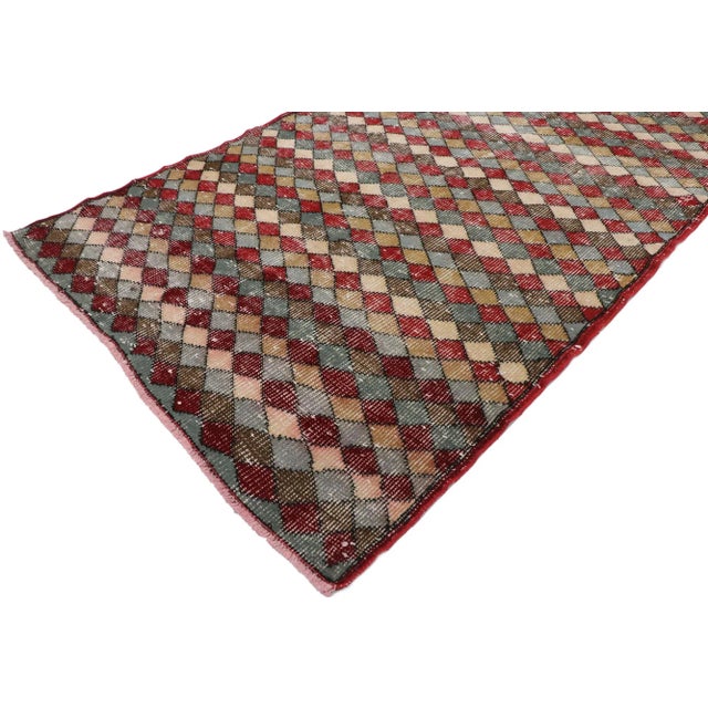 Mid-Century Modern Vintage Turkish Sivas Rug, 03'01 X 05'00 For Sale - Image 3 of 10