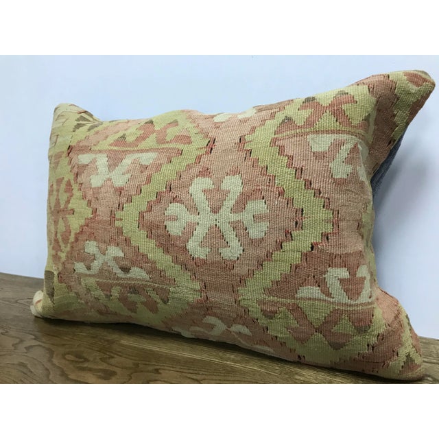 Boho Chic Vintage Traditional Turkish Kilim Pillow Cover For Sale - Image 3 of 6