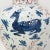Late 20th Century Vintage Brunschwig & Fils Cadiz Table Lamps - Blue and Cream Ceramic With Boar and Deer Motif - a Pair For Sale - Image 5 of 14