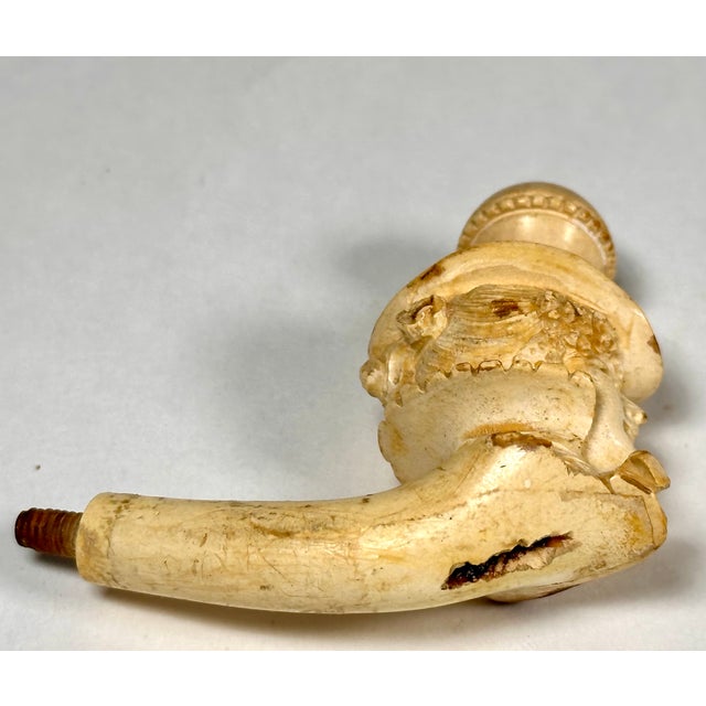 Cream Victorian Meerschaum Lady Portrait Pipe For Sale - Image 8 of 13