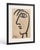 Abstract Late 20th Century Framed Peter Keil Picasso-Style Line Portrait — Abstract Face Drawing in Black Frame For Sale - Image 3 of 5