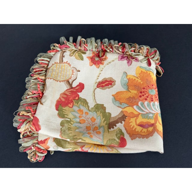 Designer Custom Pillow Cover With Bird and Flowers - 18” X 14” For Sale - Image 11 of 11