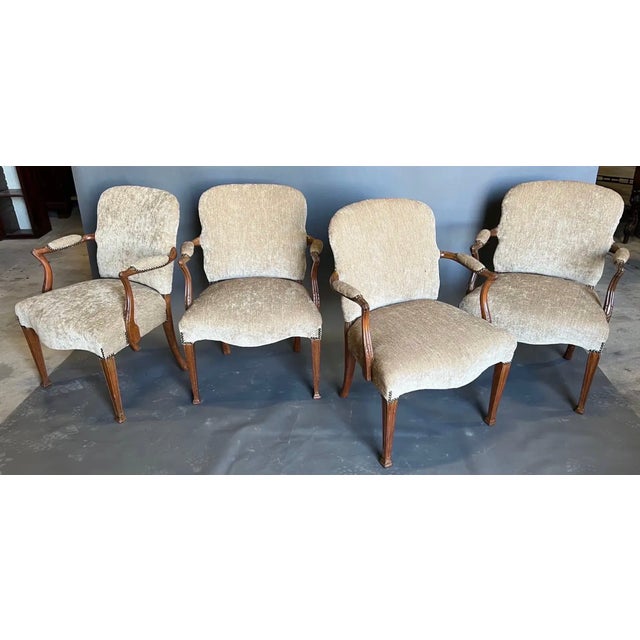 Handsome Pair of 19th Century Georgian Style Armchairs '2 Pair Available' For Sale - Image 9 of 10