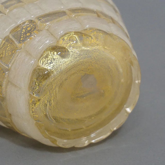 Glass Ercole Barovier for Barovier & Toso Attr. Glass Basket Circa 1940ties For Sale - Image 7 of 10