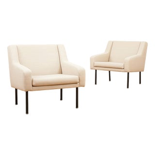Model 202 Chairs on Black Metal Legs by Dieter Waeckerlin for Idealheim, 1961, Set of 2 For Sale