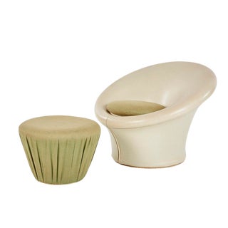 Pierre Paulin Mushroom Chair & Ottoman For Sale