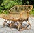 Coastal Vintage Coastal Stick Rattan Loop Loveseat For Sale - Image 3 of 6