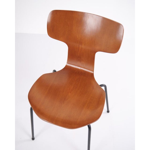 Model 3103 Dining T-Chairs by Arne Jacobsen for Fritz Hansen, 1980s, Set of 6 For Sale - Image 13 of 17