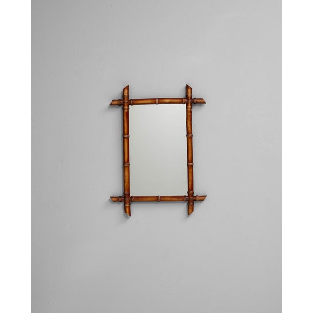 19th Century French Faux Bamboo Mirror For Sale - Image 10 of 18