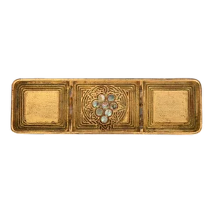 Tiffany Studios New York Bronze Doré and Abalone Pen Tray