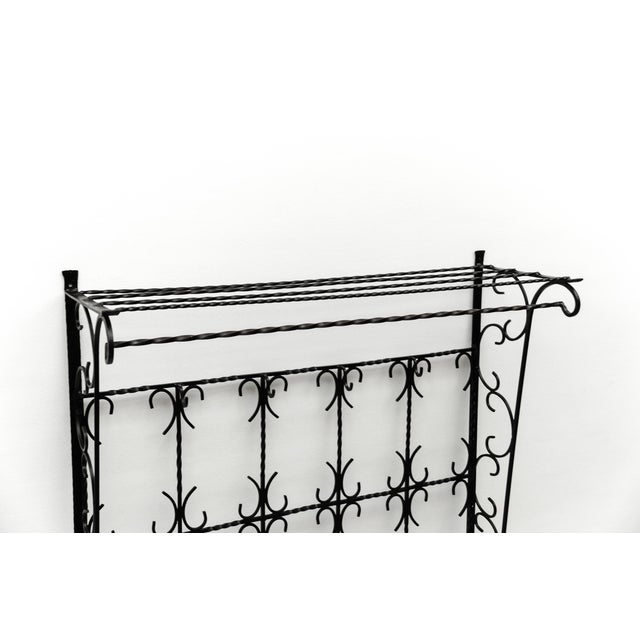 1960s Large Geometric Hand-Forged Wrought Iron Wall Wardrobe, France, 1960s For Sale - Image 5 of 14