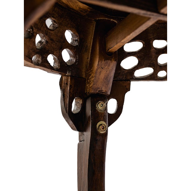 Wood Late 20th Century Vintage Ming Dynasty Style Pedestal Plant Stand For Sale - Image 7 of 7