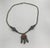 Vintage Tibetan-Style Carnelian Cabochon and Brass Link Necklace For Sale - Image 4 of 6
