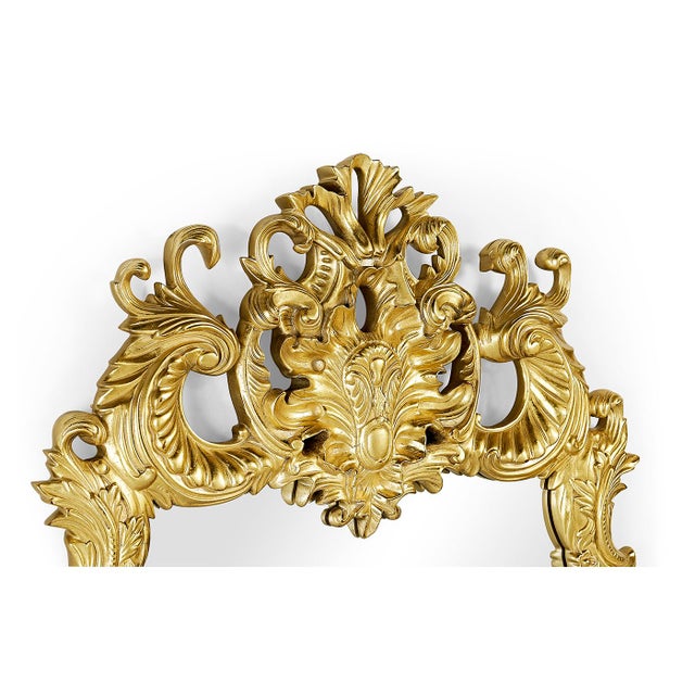 Gold Rococo Carved Giltwood Mirror For Sale - Image 8 of 9