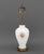 French Style Milk Glass Vase Mounted as a Table Lamp, with center painted medallion with two women amongst a landscape...