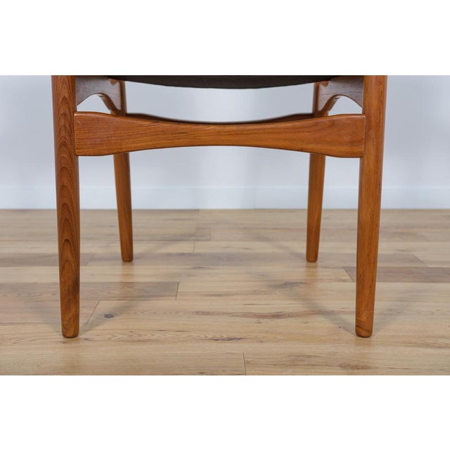 Mid-Century Danish Teak & Leather Armchair, 1960s For Sale - Image 10 of 17